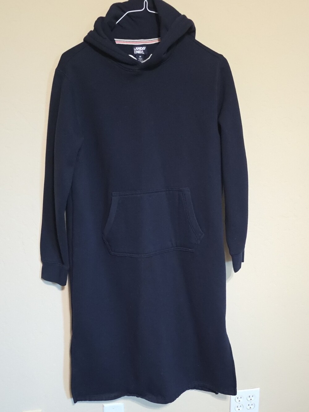Lands' End Navy Hoodie Sweatshirt Dress